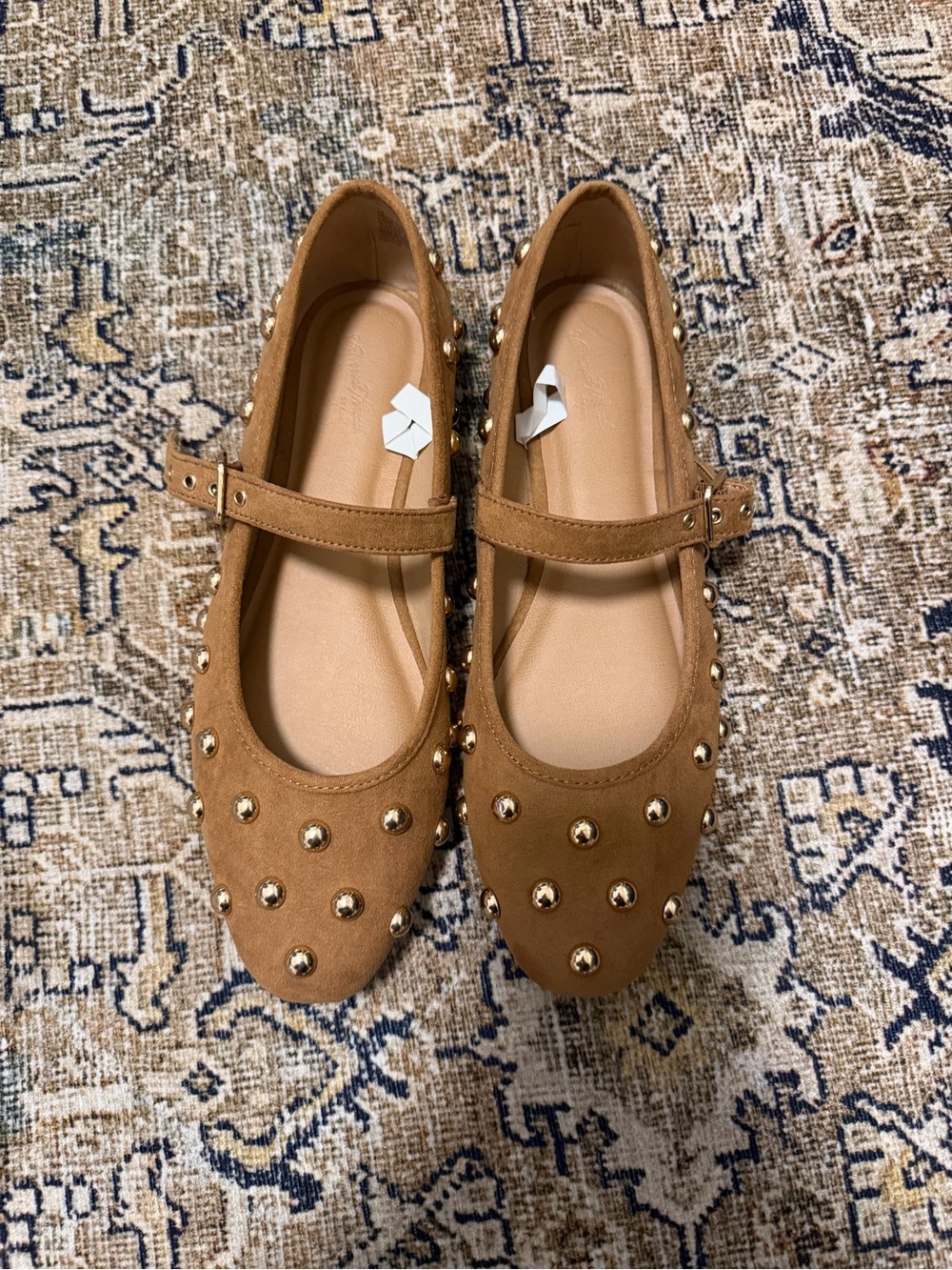 Studded ballet flats